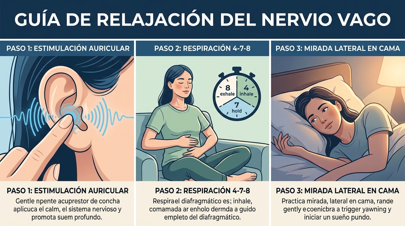 Guía visual de ejercicios somáticos de respiración y relajación vagal