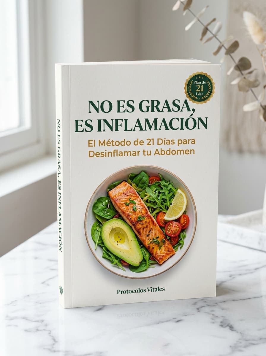 No es Grasa, es Inflamación: El Método de 21 Días para Desinflamar tu Abdomen · Protocolos Vitales